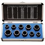 BGS Diy 20210 | Spiral-Profil-Steckschlüssel-Satz/Schraubenausdreher | 10...