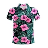 Roobeety Damen T-Shirt mit Blumen-Allover-Print und Rundhals | Lässiges...