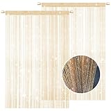 AHEJIOO 2 Stücke Fadenvorhang, 100 X 200cm Türvorhang, Fadenvorhang...