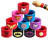 KAHEIGN 10Pcs Armband Superhelden Schnapparmband für Kinder, Silikon...