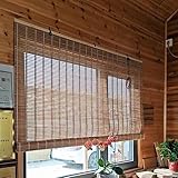 Bambus Rollo Retro Bambusrollo Sonnenschutz Raffrollo Natur Holzrollos...
