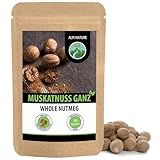 Alpi Nature Muskatnuss ganz 10 Stück, Muskatnüsse ganz, Nutmeg,...