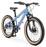 BIKESTAR Kinder Fahrrad Mountainbike 7 Gang Shimano, Scheibenbremse ab 6...