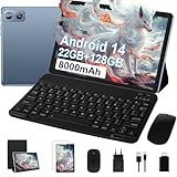 2025 Neuest Android 14 Tablet 10 Zoll, 22(6+16)GB RAM+128GB ROM/TF 2TB,...