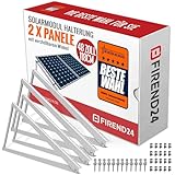 4x Solarmodul Halterung 1180mm Set für 2 Solarpanels Solarmodul Flachdach...