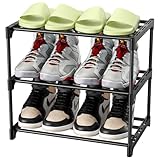 Magrimaxio Schuhregal Metall, Schuhaufbewahrung mit 3 Ebenen, Leichtes...