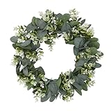 Türkranz Ganzjährig, Osterkranz Haustür 45cm, Eukalyptus Deko Girlande,...