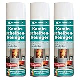 HOTREGA Kaminscheiben Reiniger 300ml Set mühelos Ruß vom Kaminglas...