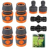 Raheem 8 Stück 1/2'' Gardena Schlauch Kupplungs Satz 4 Schlauchverbinder +...