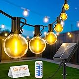 FGRYB Solar Lichterkette Aussen 15M - LED Solarlichterkette Außen IP65...