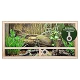 REPITERRA Terrarium für Reptilien & Amphibien, Holzterrarium mit...