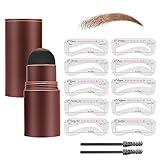 Augenbrauen Stempel Schablone Set, Wiederverwendbares Eyebrow Powder Stamp...
