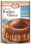 RUF Kuchen-Glasur Vollmilch-Schokolade, Fettglasur im 150 g Beutel,...