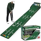 HUAEN Putting-Grün, Indoor-Matte Mit Ballrücklauf und 3 Löchern,...