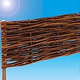 UrFence 5 Stück Beeteinfassung Weide - 100x20 Weidengeflecht Zaunelemente...