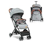 DREAMADE Kinderbuggy Klappbar mit Liegefunktion, Kinderwagen für Baby 0-3...