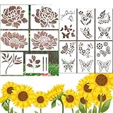 Garden Fence Large Flower Stencils - Giant Reusable Floral Stencil DIY...