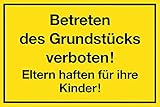 Metafranc Hinweisschild 'Betreten des Grundstücks verboten!' - 250 x 150...