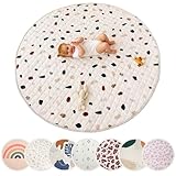 Gesteppte Krabbeldecke Baby 150cm, Konfetti – extra dicke 1,5cm weiche...