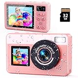 Digitalkamera, 10FT Unterwasserkamera mit 32GB, 2.8'' Dual-Kamera...