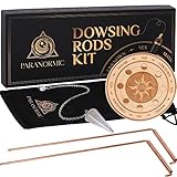 Copper Dowsing Rods Spiritual & Pendulum Board Kit with Mat & Quartz...