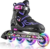 2PM SPORTS Verstellbar Inliner für Kinder, Leucht Inline Skates Rollschuhe...