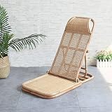 Relax-Rattan-Matte mit Holzumrandung, verstellbare Rückenlehne,...