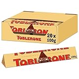 Toblerone Schokolade 20 x 100g, Feine Schweizer Milchschokolade mit Honig-...