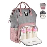 MUIFA Wickelrucksack für Babys, Reisetasche, wasserdicht, mit isolierten...