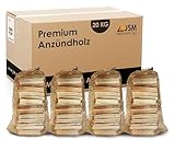 Anzündholz 4 Netze a 5 Kg Anmachholz Anfeuerholz Brennholz trocken sauber...