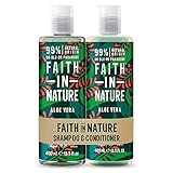Faith in Nature Natürliches Aloe Vera Shampoo & Conditioner Set,...