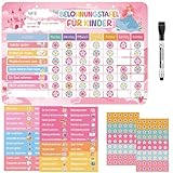 Magnetische Belohnungstafel Kinder, Magnettafel mit 52 Aufgaben Magnete und...