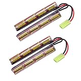 melasta 2pack 9.6V NiMH Airsoft-Akku 1600mAh Butterfly Akku Batterie...