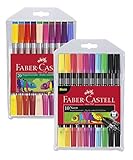 Faber-Castell Doppelfasermaler: 30er Set (20 Standardfarben + 10...