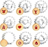 Aonveki Linzer Ausstecher Weihnachten, 9 Stück Plätzchenausstecher aus...