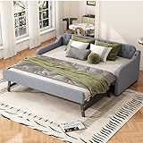WIZBED Stilvoll Polsterbett Schlafsofa mit mit ausziehbares Bett, USB &...