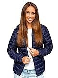 BOLF Damen Übergangsjacke Steppjacke mit Kapuze Daunenjacke...