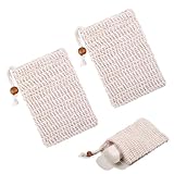 2 Stück Seifensäckchen Bio,Natürliches Sisal...