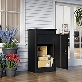 MSFE Standbriefkasten mit Paketfach,Briefkasten Paketbox mit...