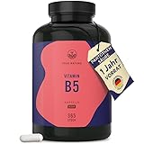 Vitamin B5-365 Kapseln - 500mg Pantothensäure hochdosiert - 1 Jahr Vorrat...