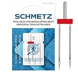 SCHMETZ | 1 Nähmaschinennadel | Zwillings-Universal Extra Breit | 130/705...