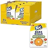 TUC Bake Rolls Tomate & Olive 8 x 150g I Knusprige Brotchips I...