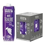 beckers bester Rote Traube - 6er Pack - Traubensaft - 100% natürlicher...