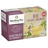 Bünting Tee Bio Salbei-Ingwer, 3er Pack (3 x 20 Teebeutel) Erfrischende...