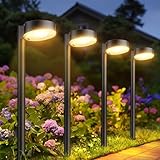 BUCASA Solarlampen für Außen Garten, 8 Stück Moderne Solarleuchten für...