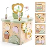 ROBUD Motorikwürfel aus Holz, Motorikspielzeug ab 1 Jahr,...