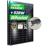 CamperGold® 4x 440W Bifaziale Module mit Aufständerung SÜD Basis...