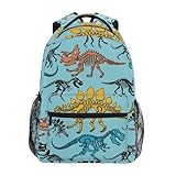 Mnsruu Rucksack mit Dinosaurier-Skelett-Cartoon-Motiv, für Jungen,...