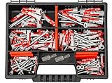Fischer DuoPower Set Dübel + Schrauben mit Bits, 162 Teiliges...