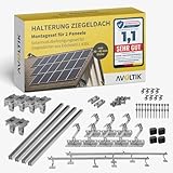 Avoltik Solar Halterung Ziegeldach I Set für 2 PV Module 30-40mm I...